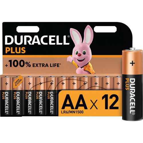 Plus 100% AA ‑alkaliparisto - 4 - 8 tai 12 yksikköä - Duracell