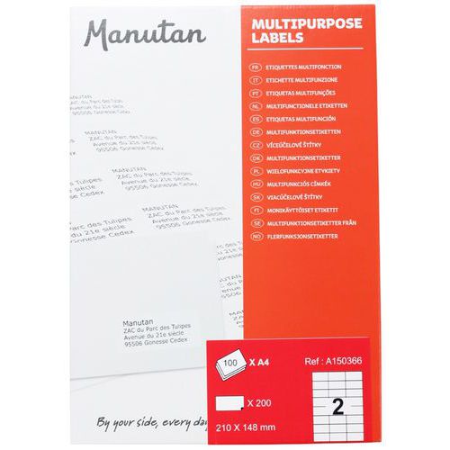 Itsekiinnittyvät etikettiä - Manutan Expert