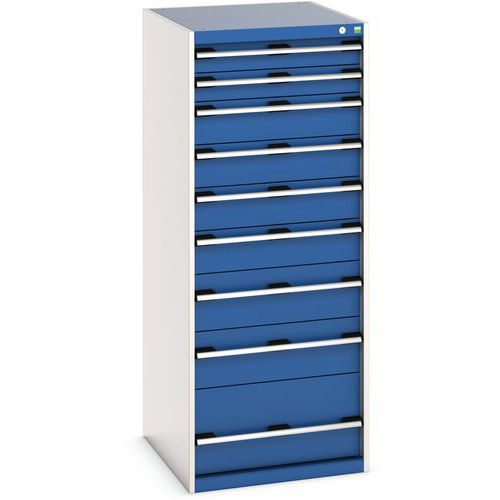 Kaappi 9 laatikolla Cubio 650x750x1600 mm – Bott