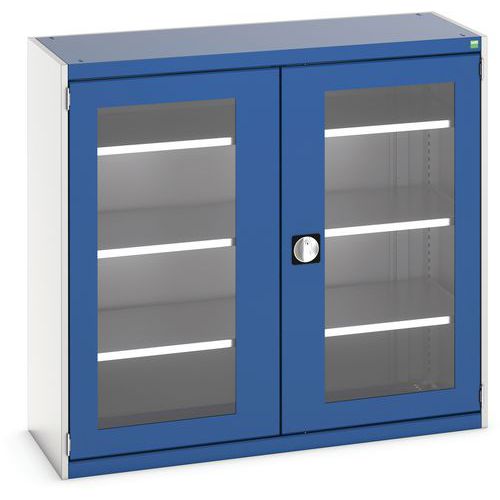 Kaappi läpinäkyvillä ovilla Cubio 1300x525x2000 mm – Bott