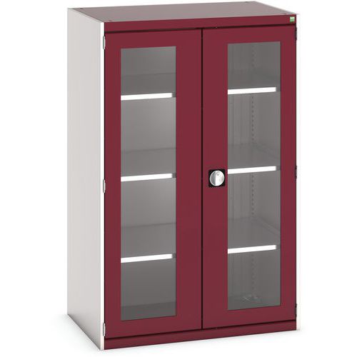 Kaappi vahva läpinäkyvillä ovilla Cubio 1300x525x800 mm - Bott
