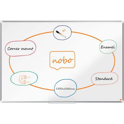 Premium Plus emaloitu magneettinen valkotaulu - Nobo