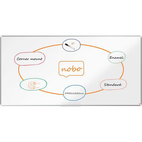 Premium Plus emaloitu magneettinen valkotaulu - Nobo