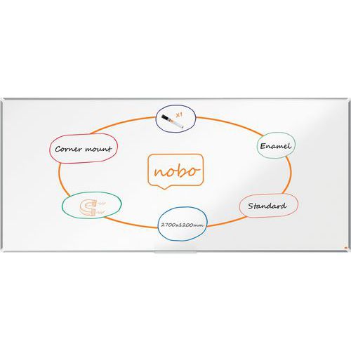 Premium Plus emaloitu magneettinen valkotaulu - Nobo