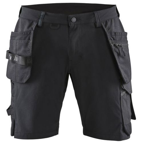Riipputaskushortsit 4-way stretch Musta/Tumman harmaa