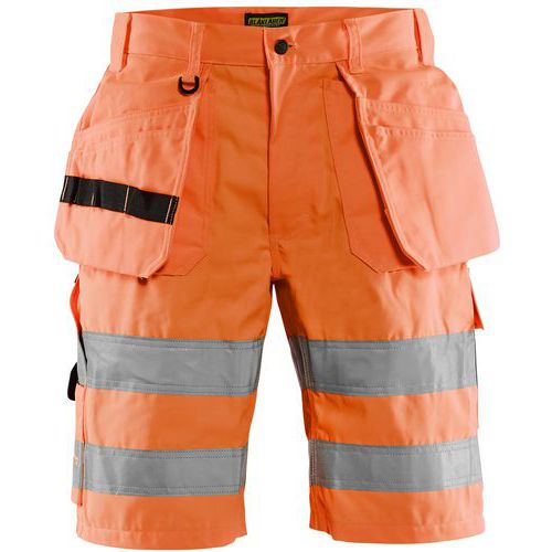Highvis riipputaskushortsit Huomio oranssi