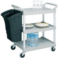 Muovivaunu, 3 hyllyä – kantokyky 90 kg - Rubbermaid