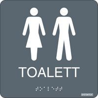 Merkki Taktiilinen WC naiset/miehet harmaa - Systemtext