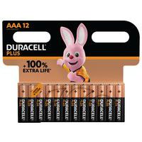 Plus 100% AAA ‑alkaliparisto - 4 - 8 tai 12 yksikköä - Duracell