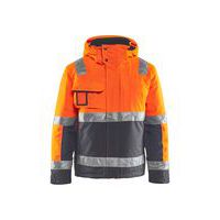 Highvis talvitakki Huomio keltainen/Grafiitinharmaa