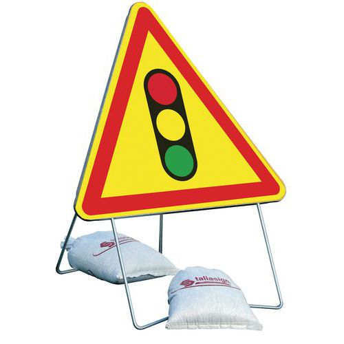 Väliaikainen rakennustyömaan kyltti - AK17 - Liikennevalo - Taliaplast
