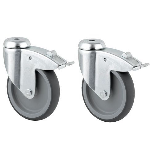Pyörä jarrulla, Ø = 100/125 mm Pyörä jarrulla, Ø = 100/125 mm