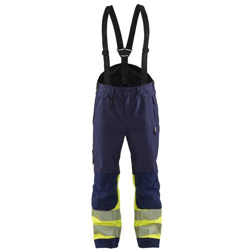 Highvis housut 4-way stretch Musta/Huomio keltainen